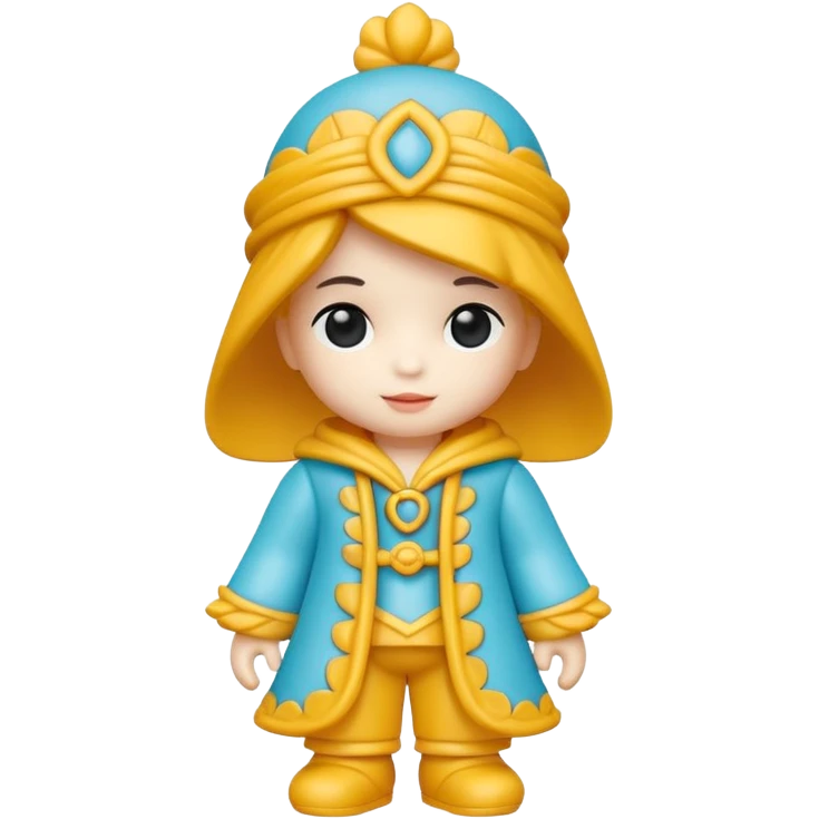 Isolated, breathtakingly vivid and intricately detailed digital illustration of the most incredibly adorable figurine imaginable, toy style. emoji