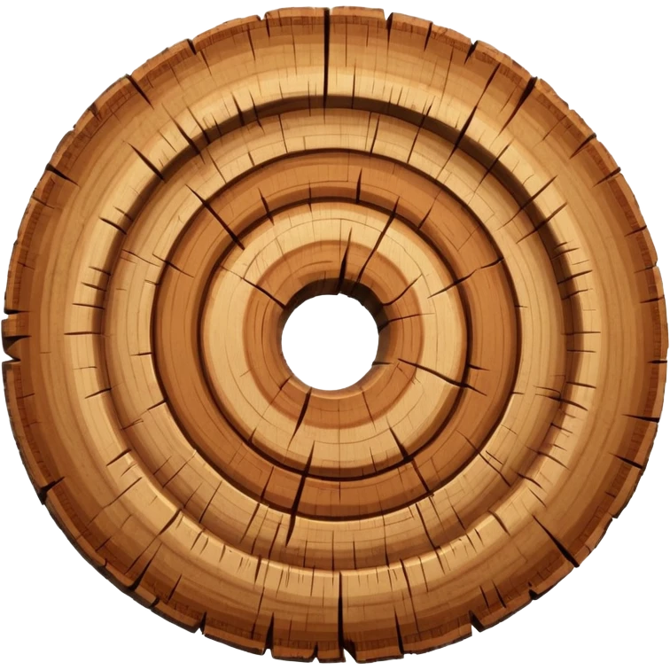 round letter w inside tree rings emoji