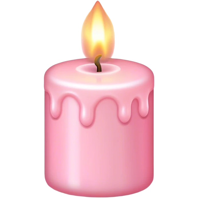 Pastel pink candle emoji