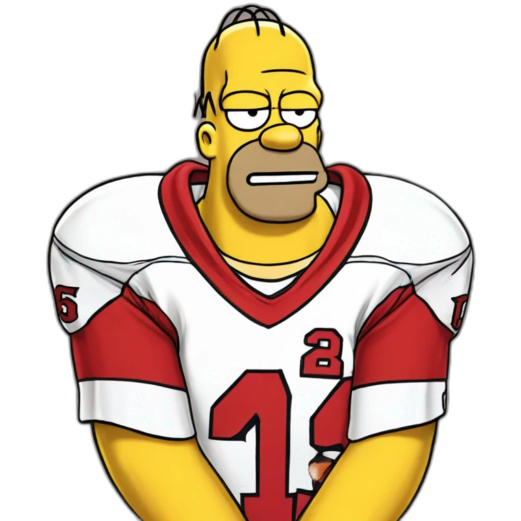 homer simpson wearing chikago bulls jersey emoji