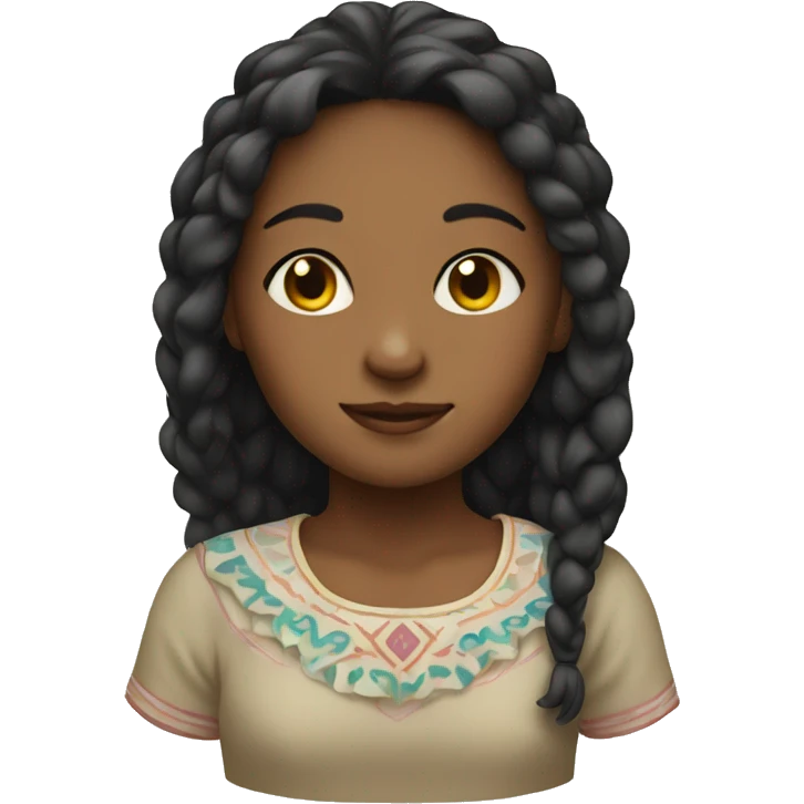 Girl with traditional  emoji