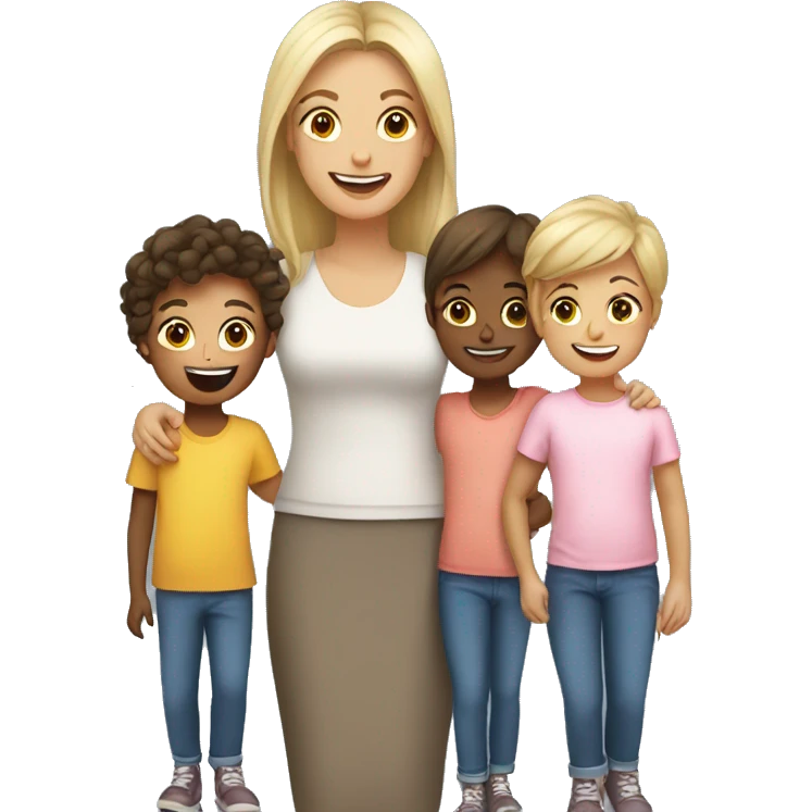 Mum with kids emoji