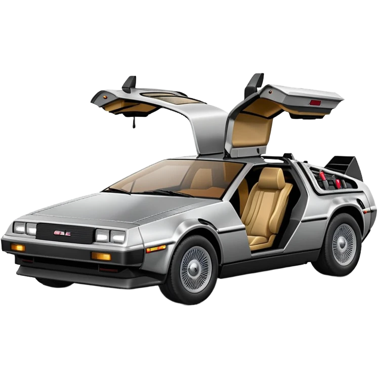 DeLorean DMC-12 doors closed emoji