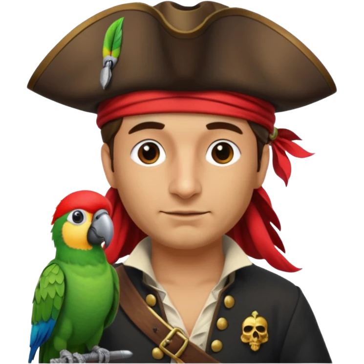 pirate and parrot emoji