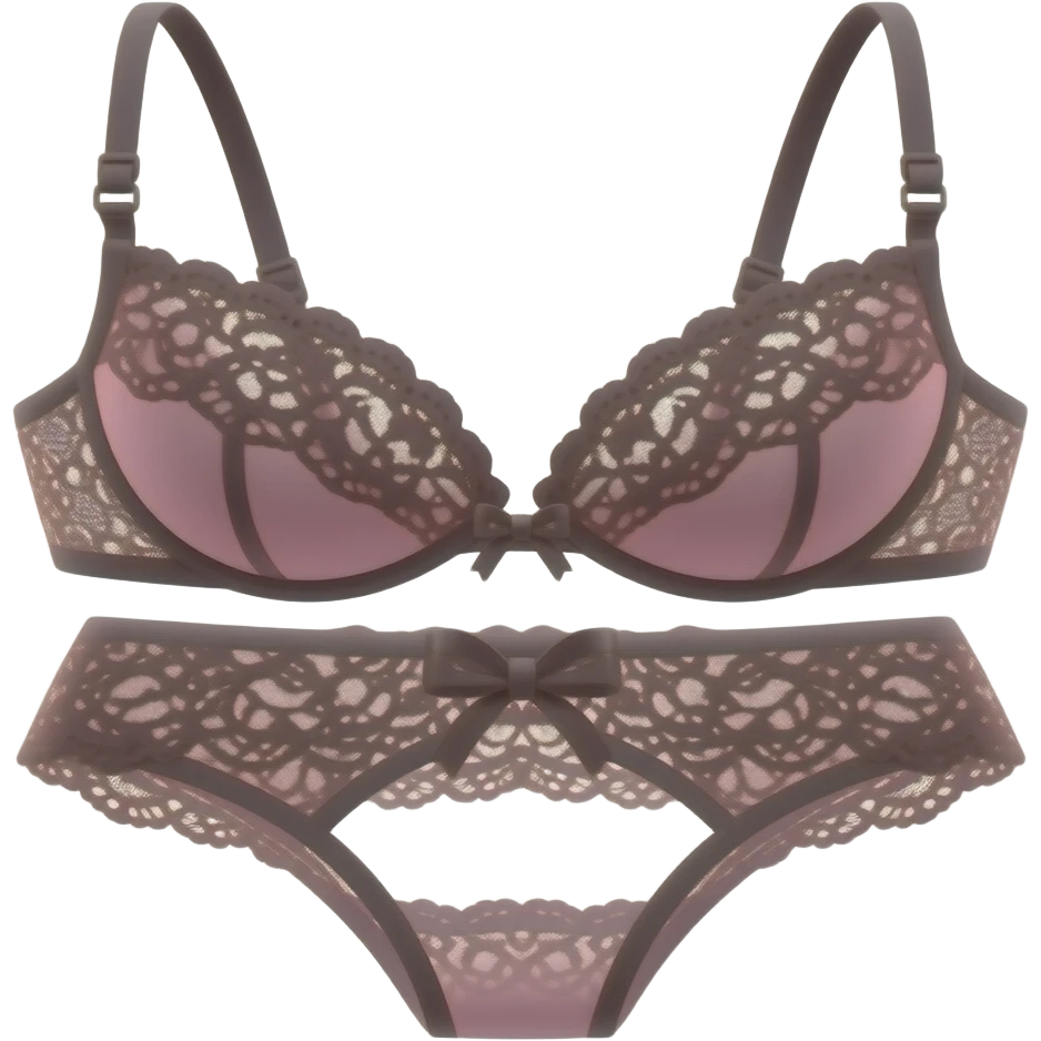 Sexy lingerie bra and panty emoji