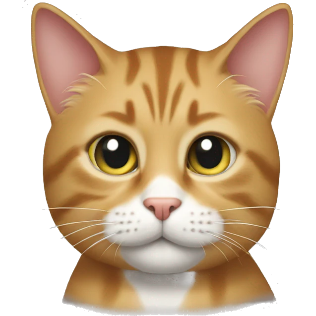 The cat has a bant on its head emoji