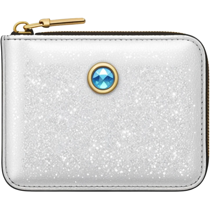 glitter white wallet emoji