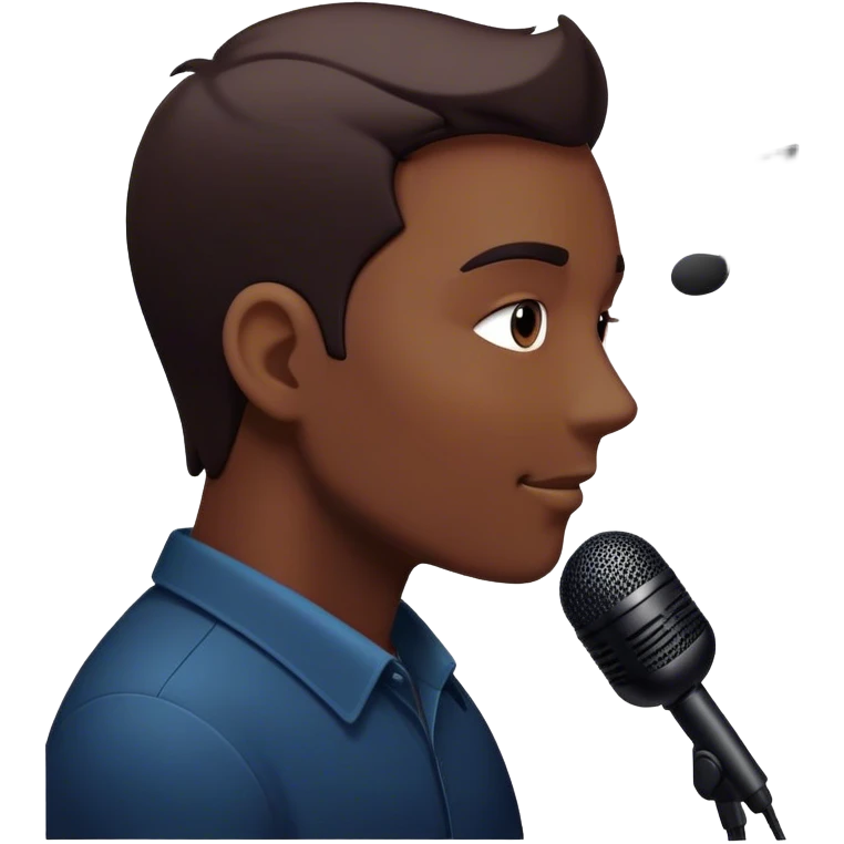 silhouette of a man's voice emoji