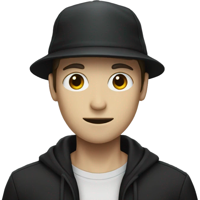 slenderman wearing a black cap emoji