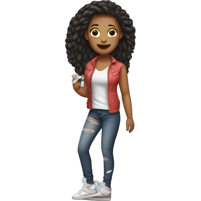  Female singer with a broken leg emoji
