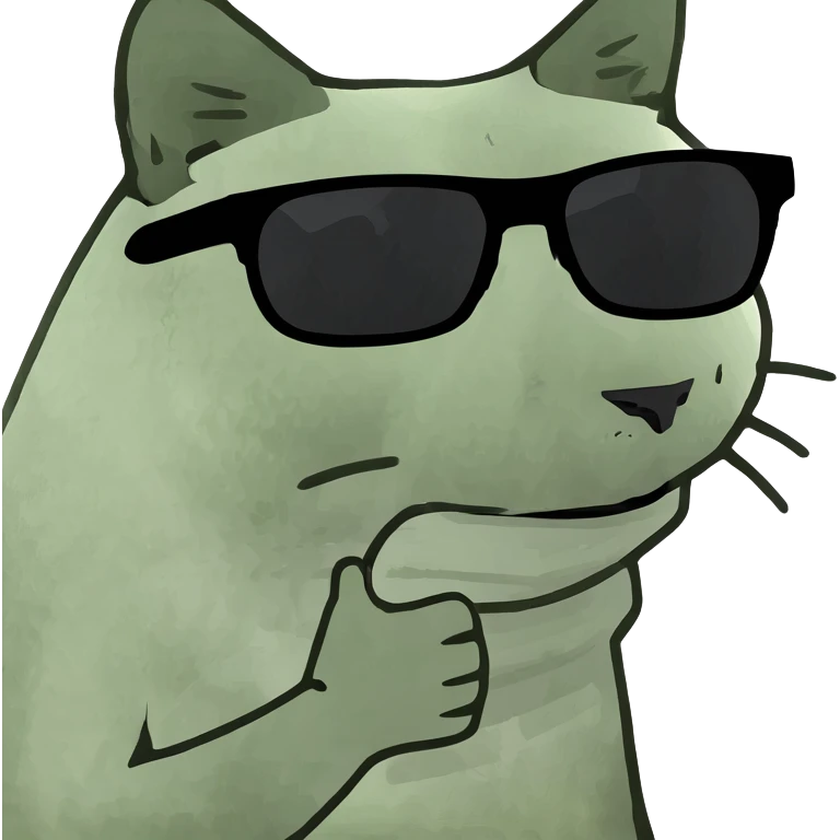 Cat with sunglasses emoji
