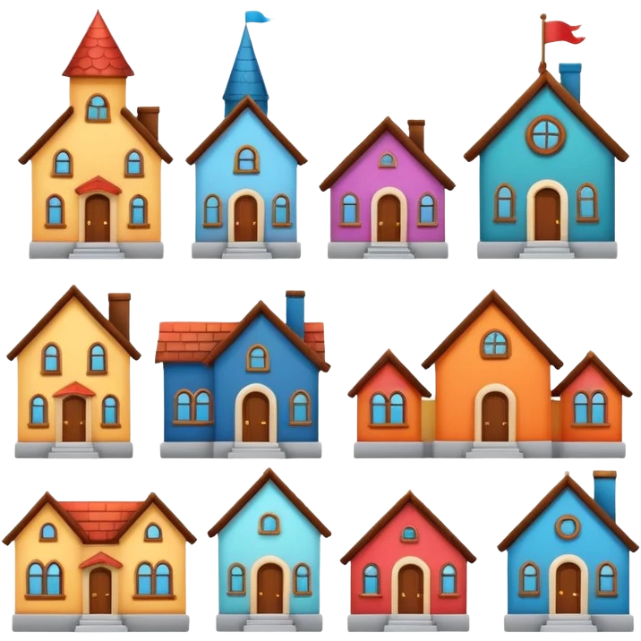 different styles of houses bitmojies emoji