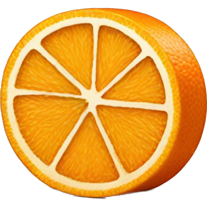 3D Orange slice  emoji