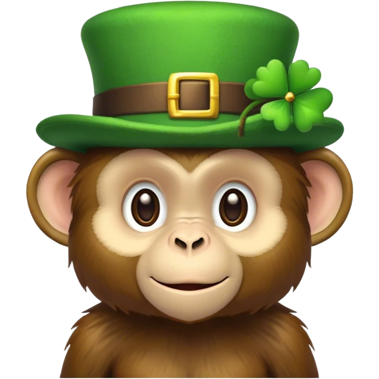 Monkey st Patrick’s day emoji