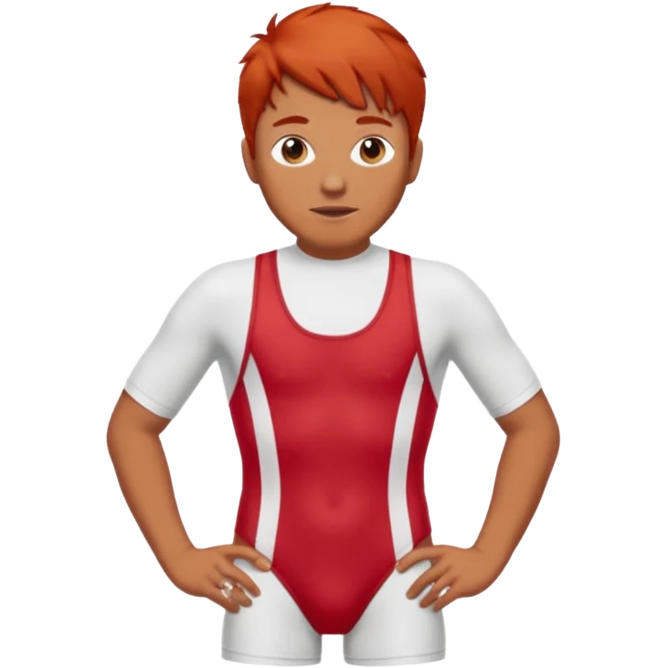 man in bathing suits with red hair emoji
