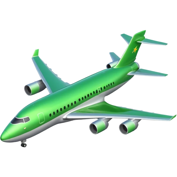 bright green jumbo jet emoji
