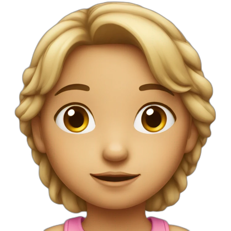 A little girl thinking emoji