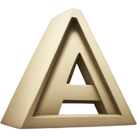 Letter A alphabet with a sad face emoji