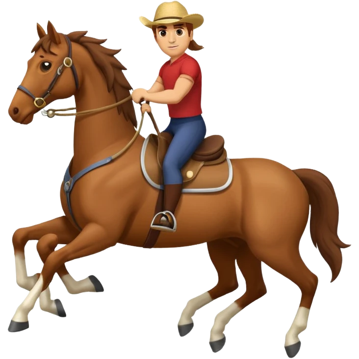 A horse riding another horse emoji