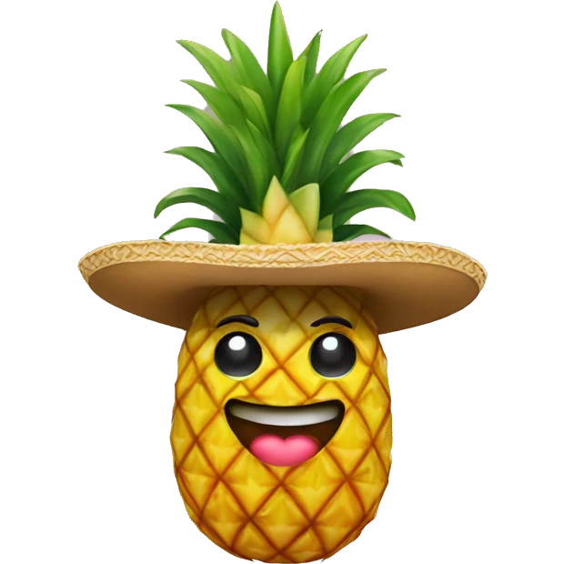 Pineapple wearing a sombrero  emoji