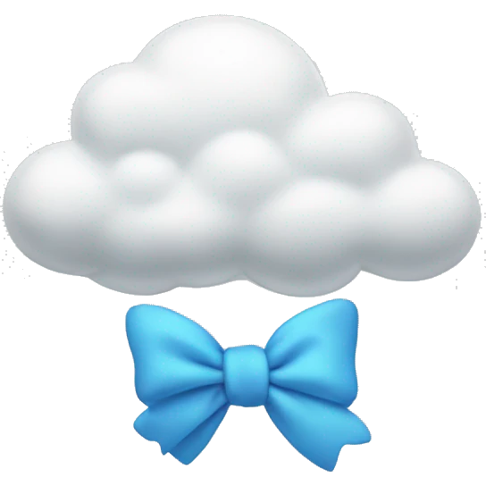 A cloud with a bow emoji