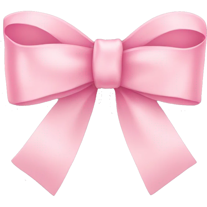 light pink ribbon bow emoji