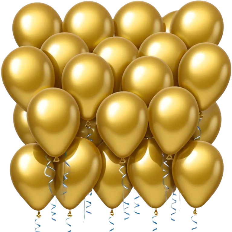 20 number in gold balloons emoji