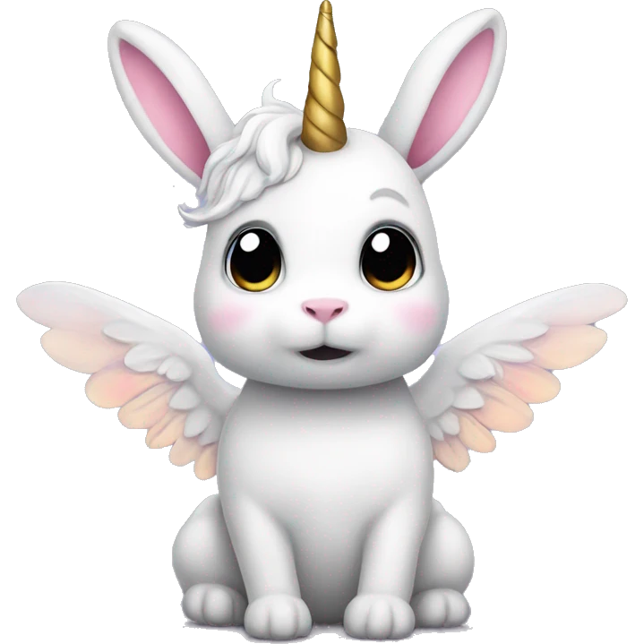 Unicorn bunny with wings emoji