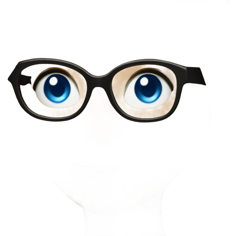 Corporate mermaid blonde  and blue eyes wearing black glasses  emoji