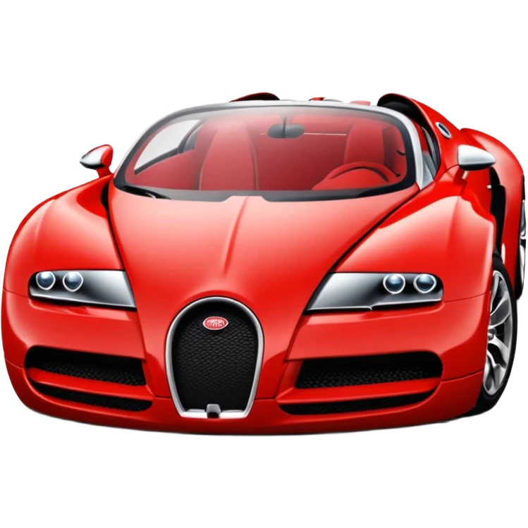 Um Bugatti vermelho emoji