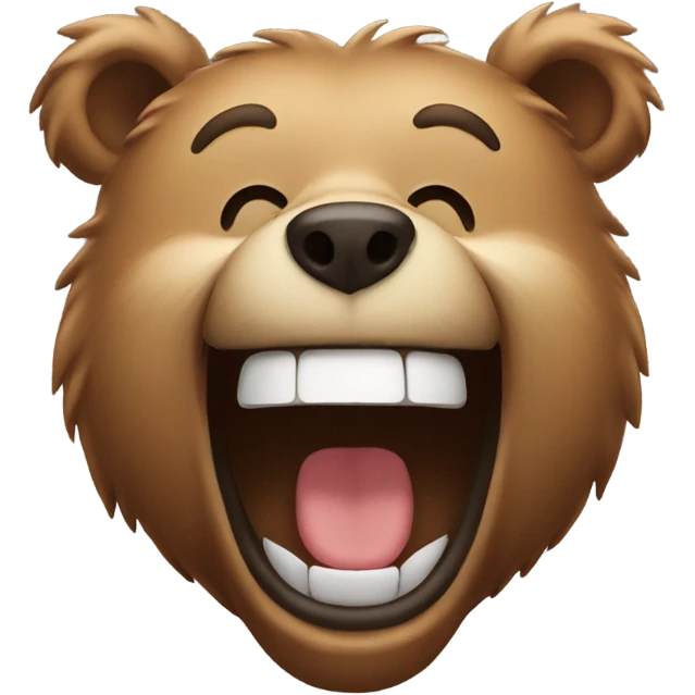 Bear laughing  emoji