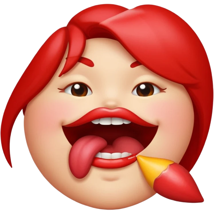 sexy lip bite emoji