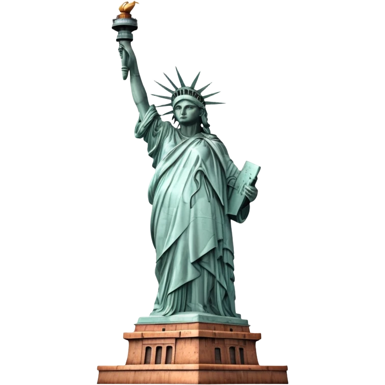 cinematic-realistic-statue-of-liberty-landmark-emoji,-depicted-with-the-iconic,-majestic-statue-set-against-a-clear-sky-rendered-with-detailed-textures-and-dramatic,-symbolic-lighting. emoji