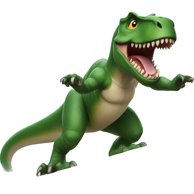 Trex surfing emoji