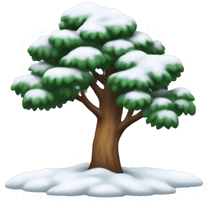 Pine tree with snow  emoji