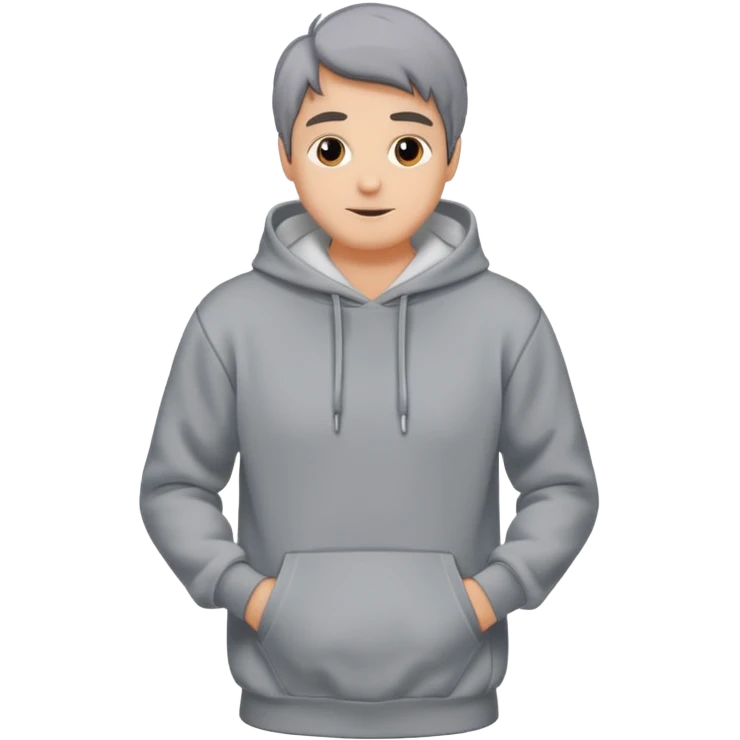 Grey men’s hoodie emoji