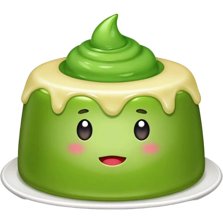 Make this emoji green: 🍮 and remove the plate emoji