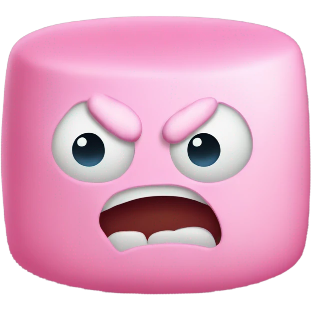 pink marshmallow angry emoji
