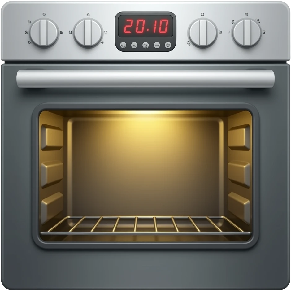 A flat oven with no light expression emoji