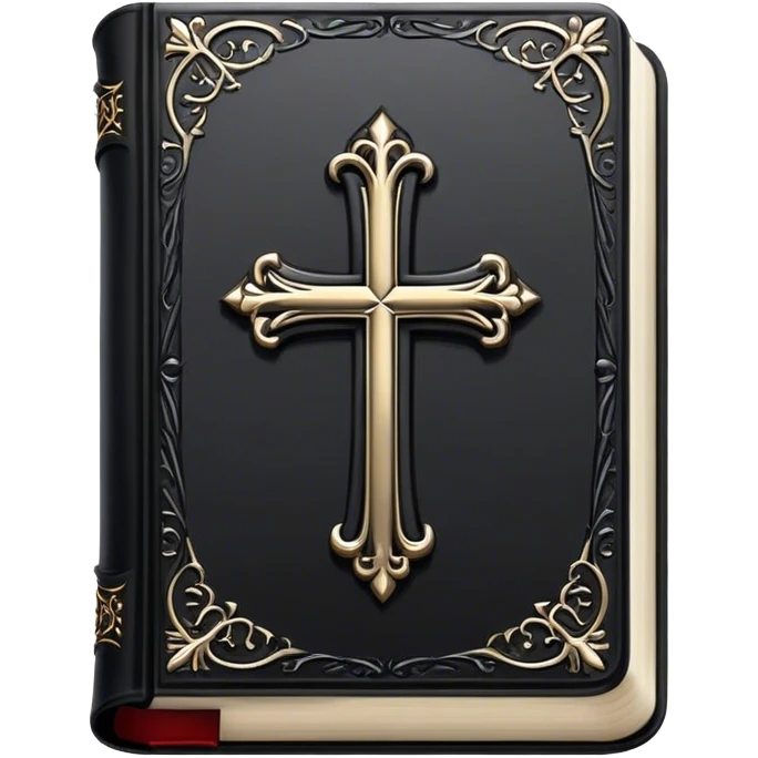 Black gothic Bible emoji