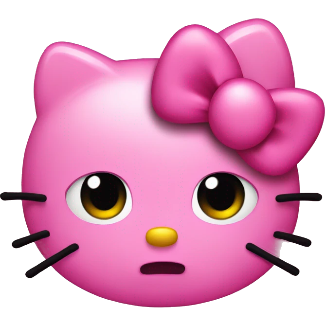 hello kitty pink disgusted emoji