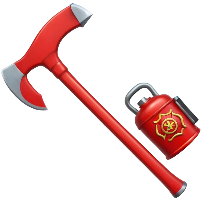 A Firefighter red Axe  emoji