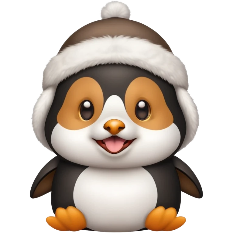 dog with penguin hat emoji
