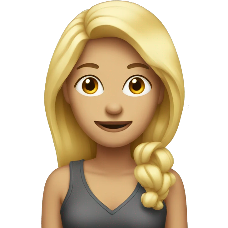 Funny blonde  emoji