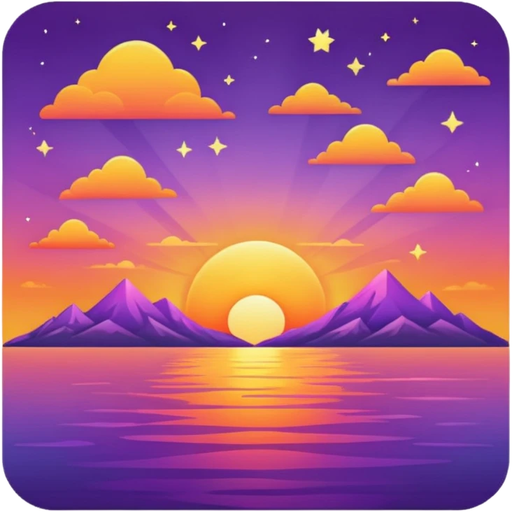 Magical sunset emoji