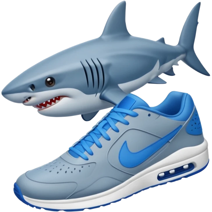 Shark with blue nikes  emoji