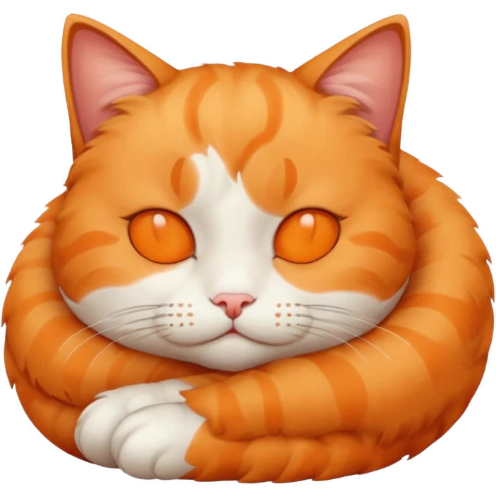 sleepy cat emoji with round face emoji