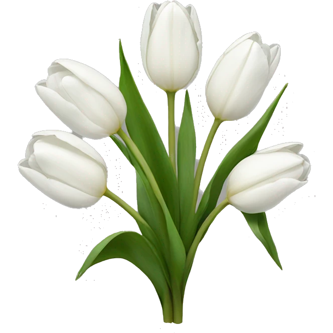 White tulips emoji