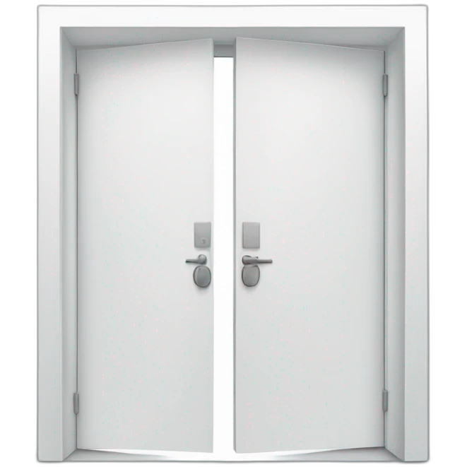 White modern door open emoji