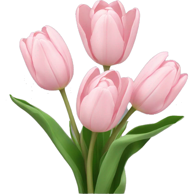 Pale pink bouquet of tulips emoji